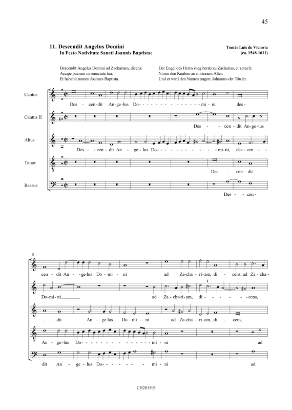 Produktbild zu: Descendit Angelus Domini / Ne timeas quoniamTomás Luis de Victoria