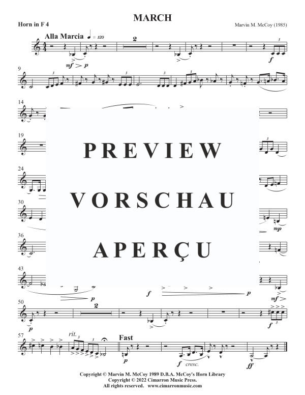 Produktgalerie: Seite 10 von 10 March, , Horn Quartett