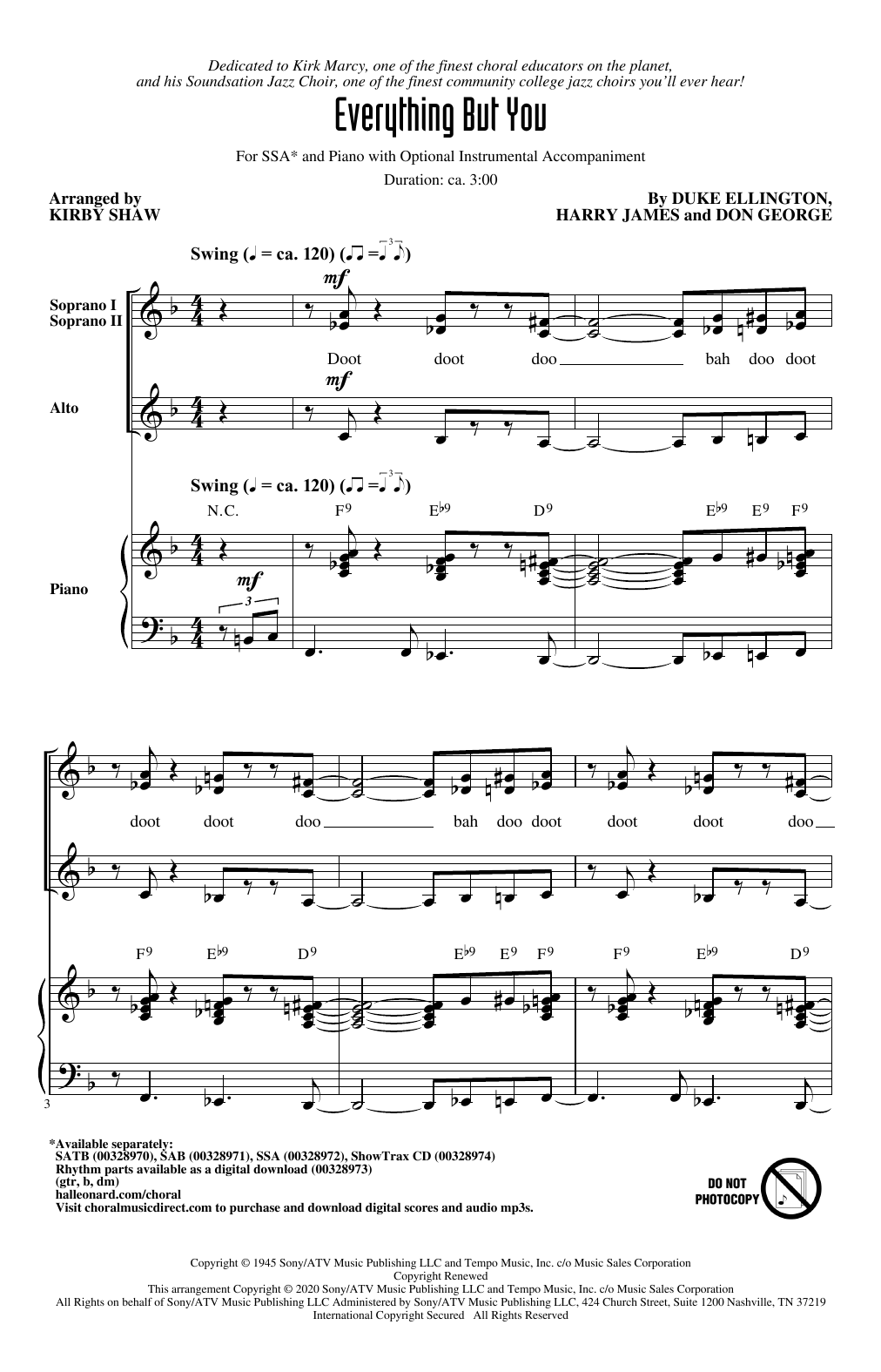 Produktgalerie: Seite 1 von 1 Everything But You (arr. Kirby Shaw), Duke Ellington, Chor