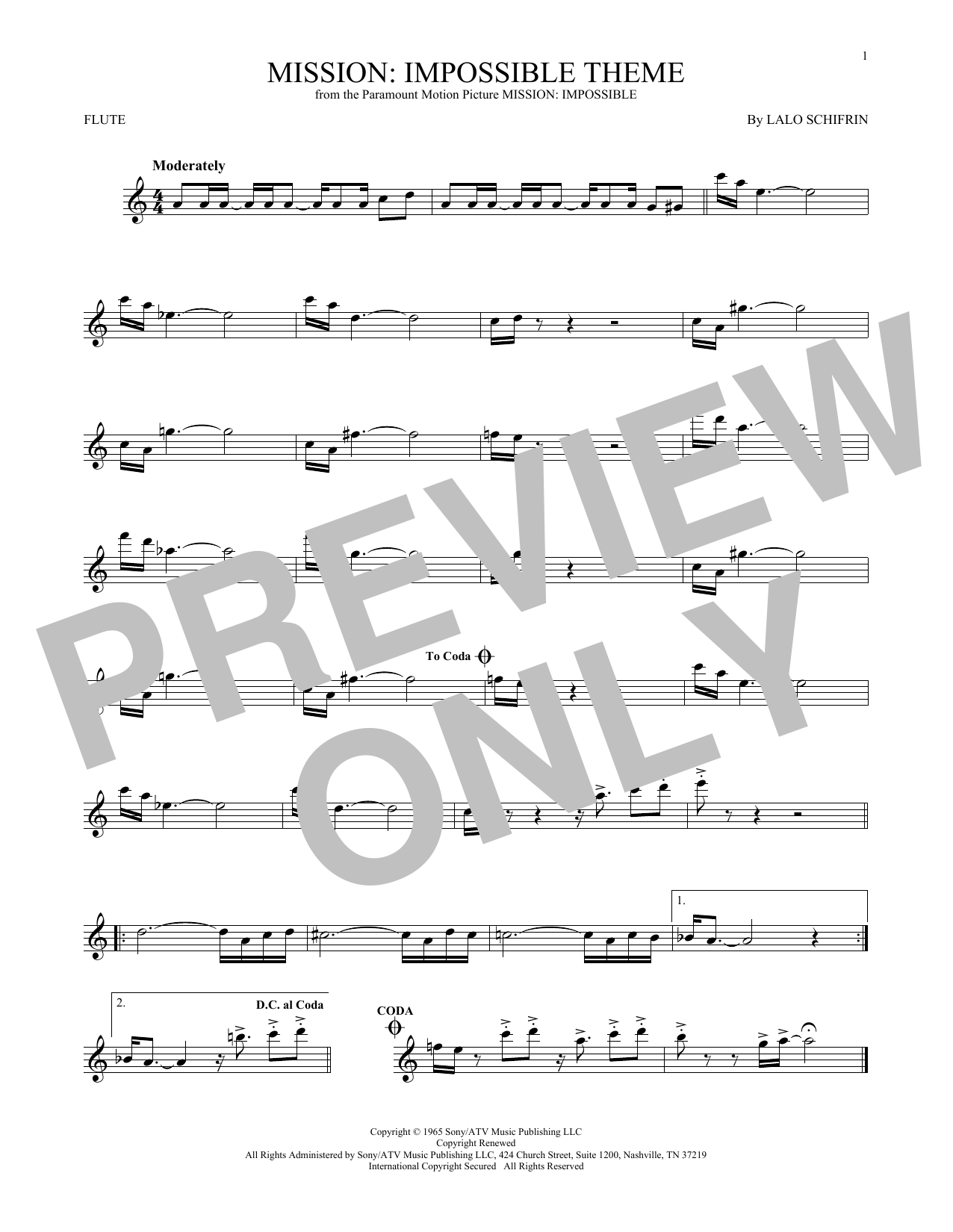 Product gallery: Page 1 of 1 Mission: Impossible Theme, Lalo Schifrin