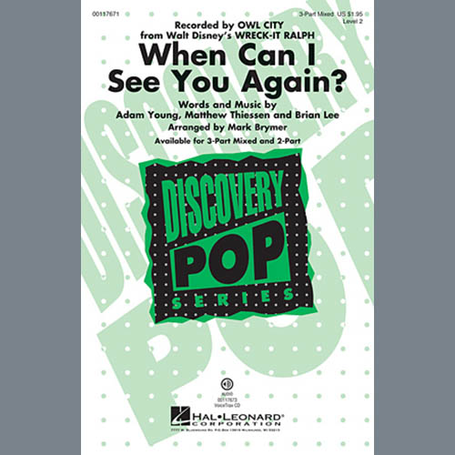 cover: When Can I See You Again?, Mark Brymer, Chor