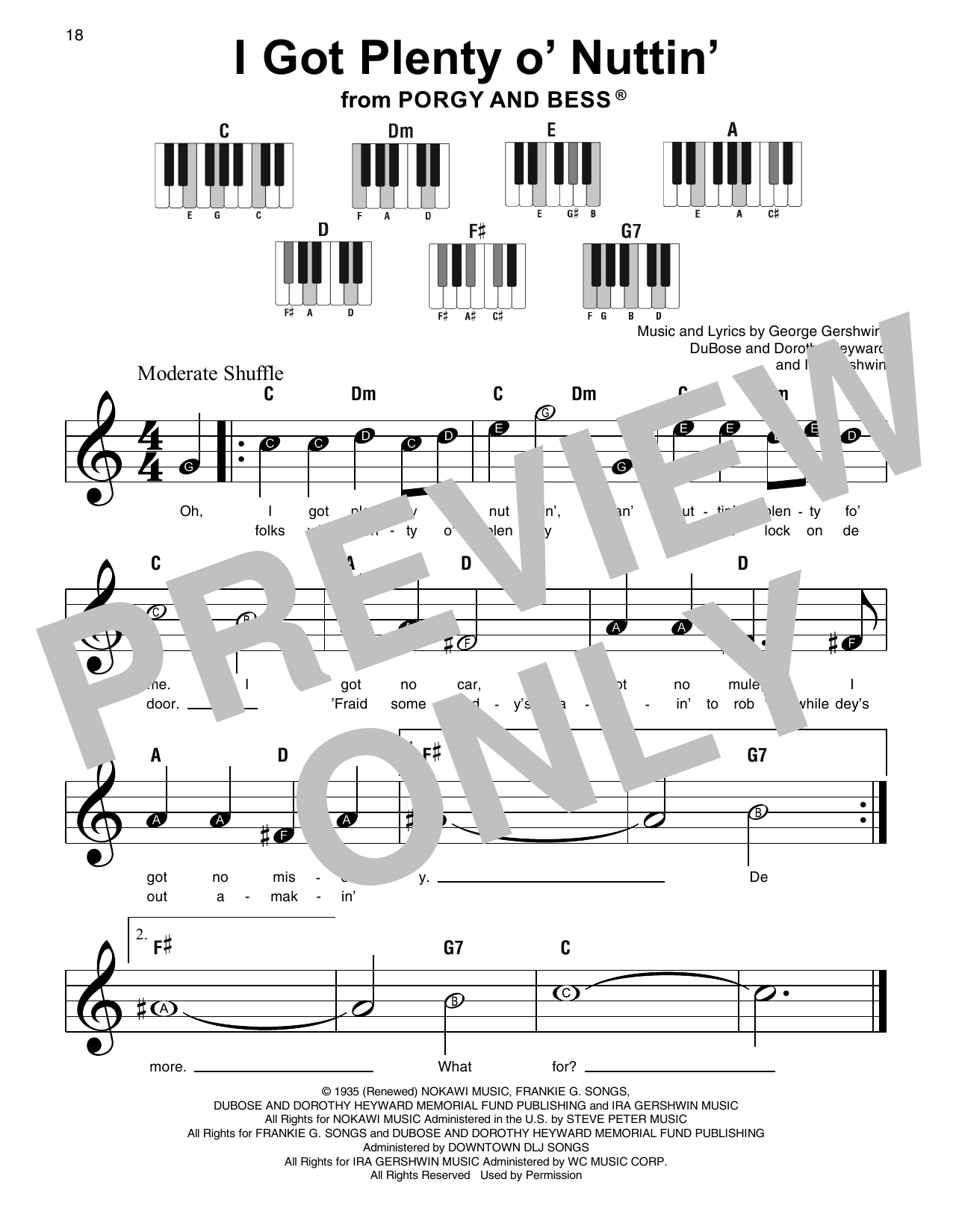 Produktbild zu: I Got Plenty O' Nuttin' (from Porgy and Bess)