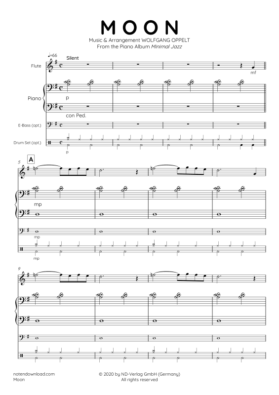 Produktgalerie: Seite 1 von 11 Moon, , Querflöte und Klavier - E-Bass und Drum Set optional