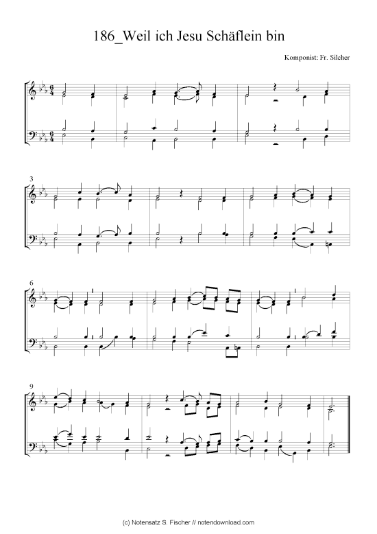 Produktgalerie: Seite 1 von 1 Weil ich Jesu Schäflein bin , , (Quartett in C)