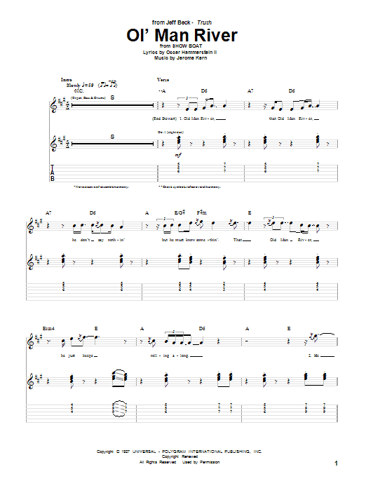 Product gallery: Page 1 of 1 Ol' Man River, Jeff Beck