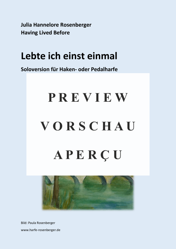 gallery: Lebte ich einst einmal, , (hook or pedal harp solo)