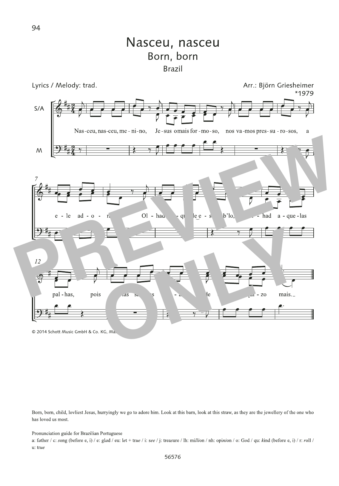 Produktgalerie: Seite 1 von 1 Nasceu, nasceu, Björn Griesheimer, Chor