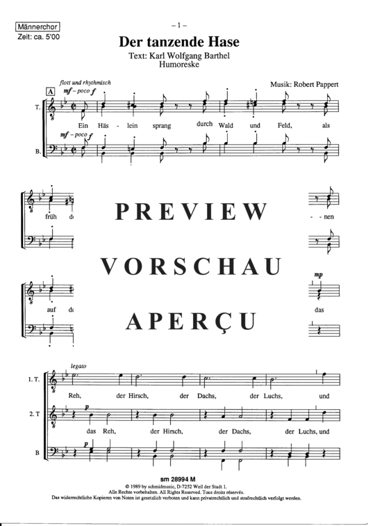 Product gallery: Page 2 of 7 Der tanzende Hase , , (male choir)