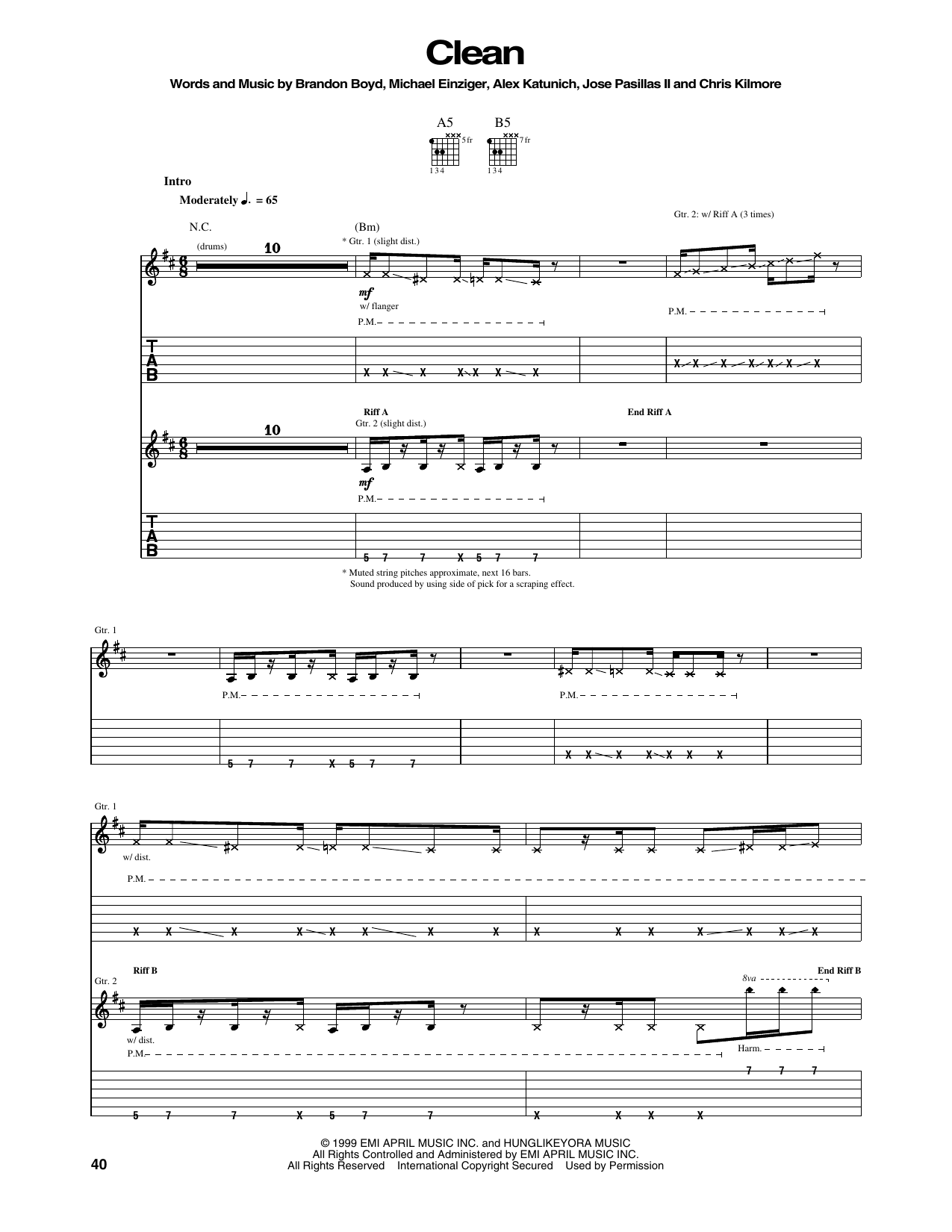 Produktgalerie: Seite 1 von 1 Clean, Incubus, Gitarre