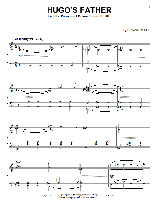 Product gallery: Page 1 of 1 Hugo's Father, Howard Shore