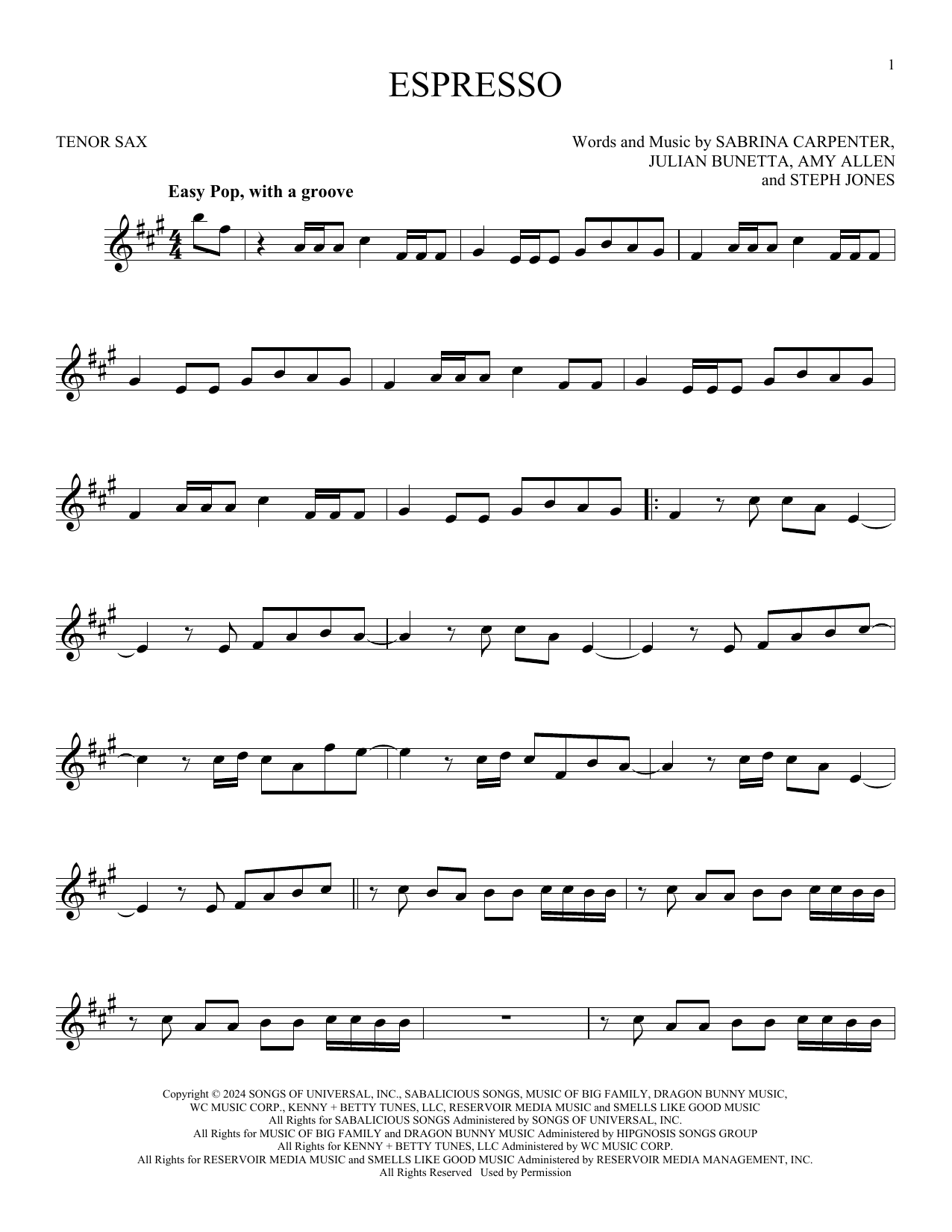 Product gallery: Page 1 of 1 Espresso, Sabrina Carpenter