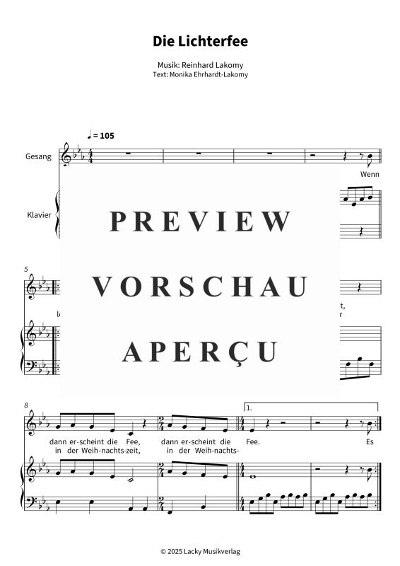 Produktgalerie: Seite 5 von 6 Die Lichterfee, , Gesang und Klavier