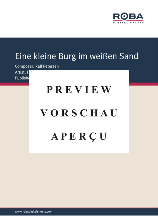 Product gallery: Page 2 of 4 Eine kleine Burg im weißen Sand , , Piano and Voice