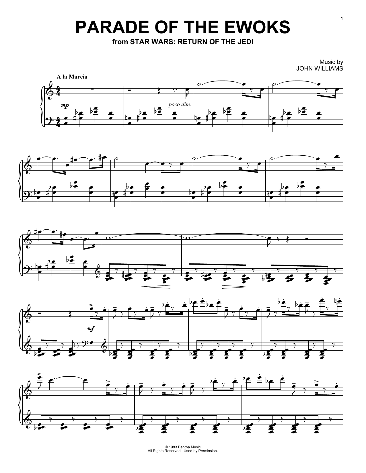 Produktbild zu: Parade Of The Ewoks (from Star Wars: Return Of The Jedi)