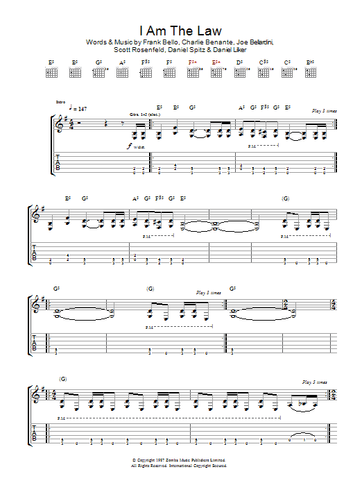 Produktgalerie: Seite 1 von 1 I Am The Law, Anthrax, Gitarre
