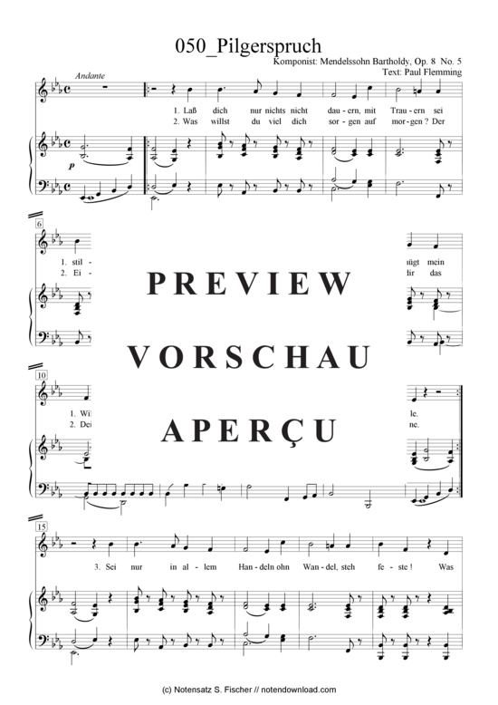 Product gallery: Page 2 of 3 Pilgerspruch , , Piano and Voice