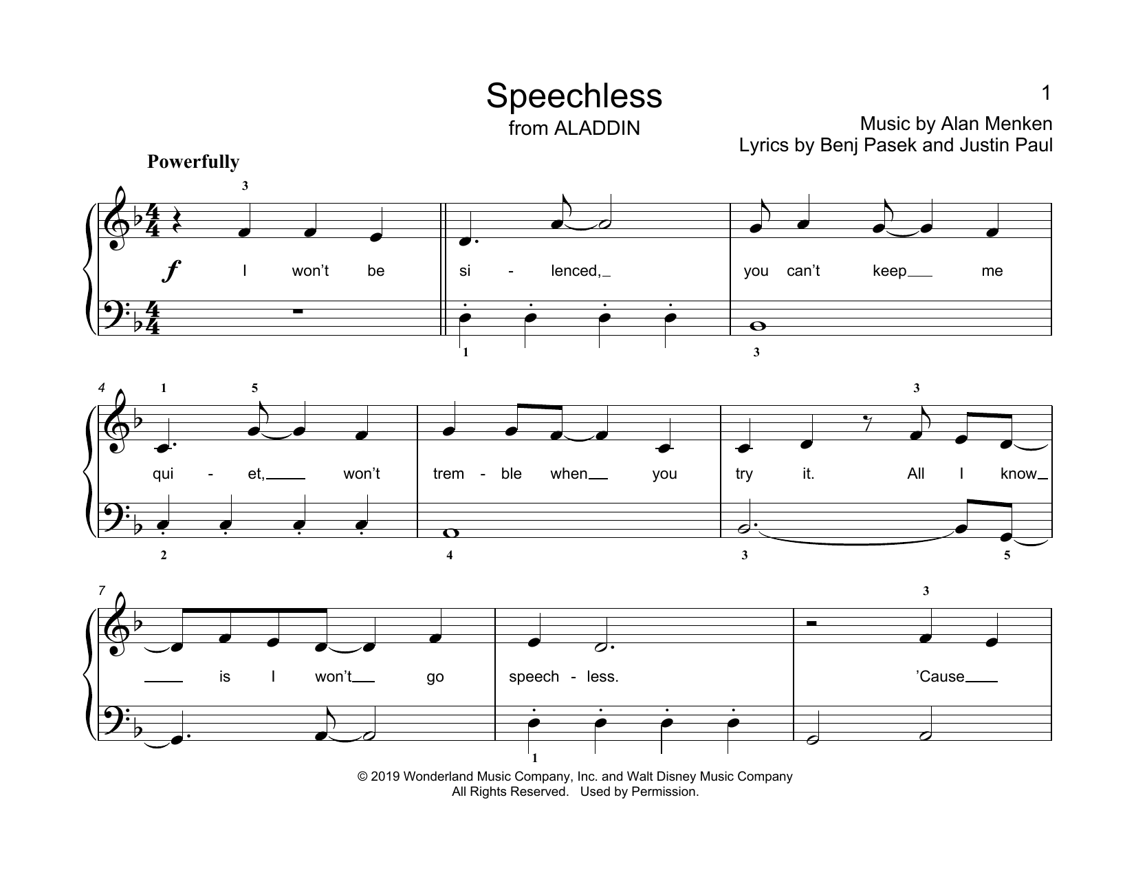 Product picture to: Speechless (from Aladdin) (arr. Christopher Hussey)