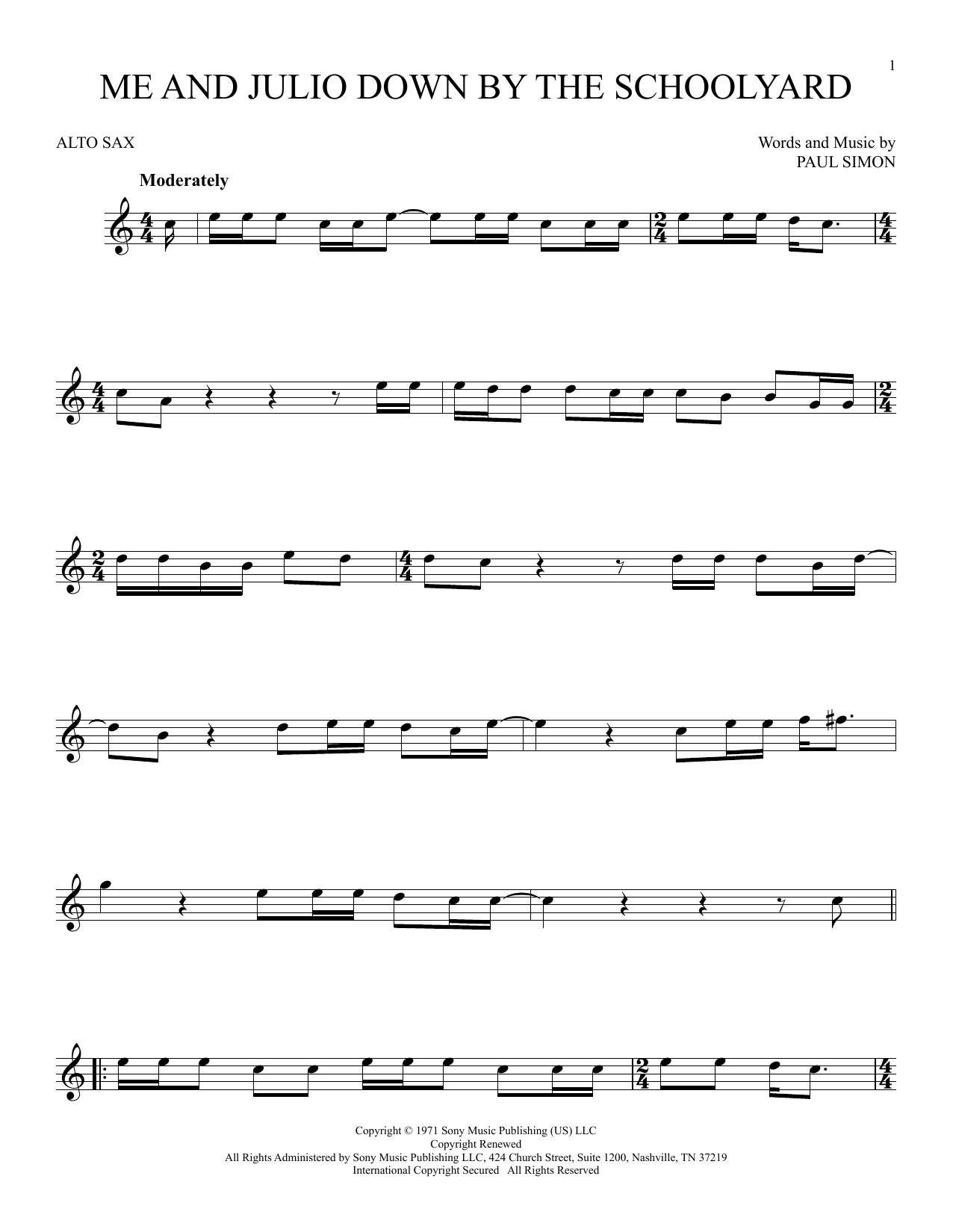 Product gallery: Page 1 of 1 Me and Julio Down By The Schoolyard, Paul Simon