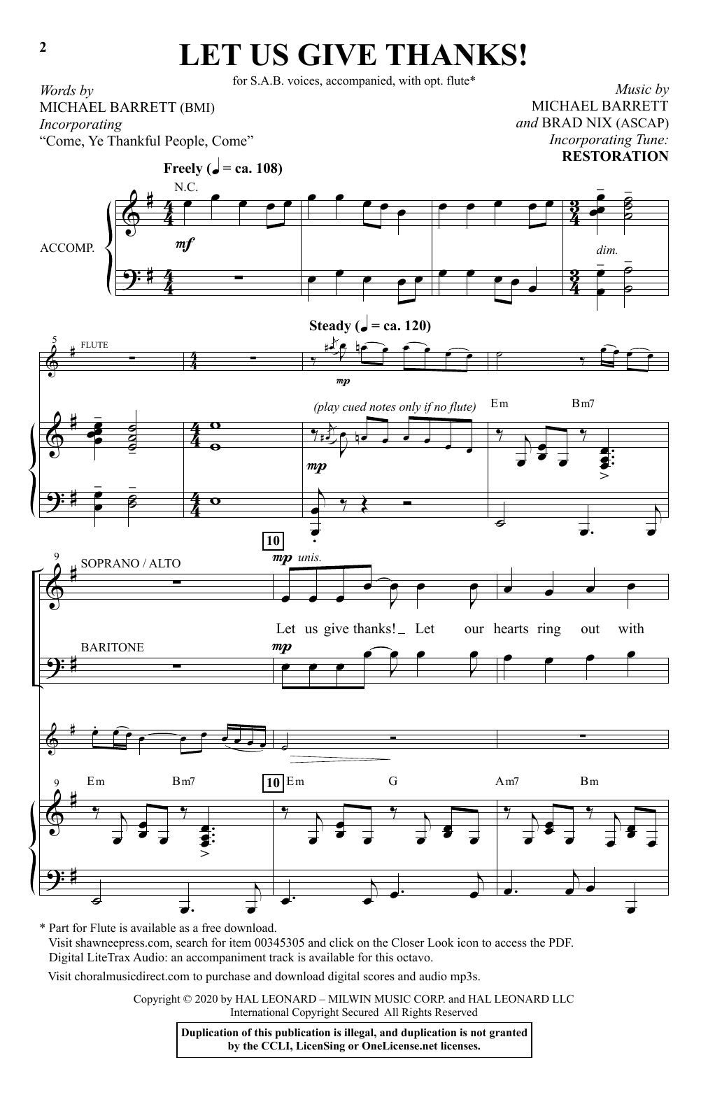 Produktbild zu: Let Us Give Thanks