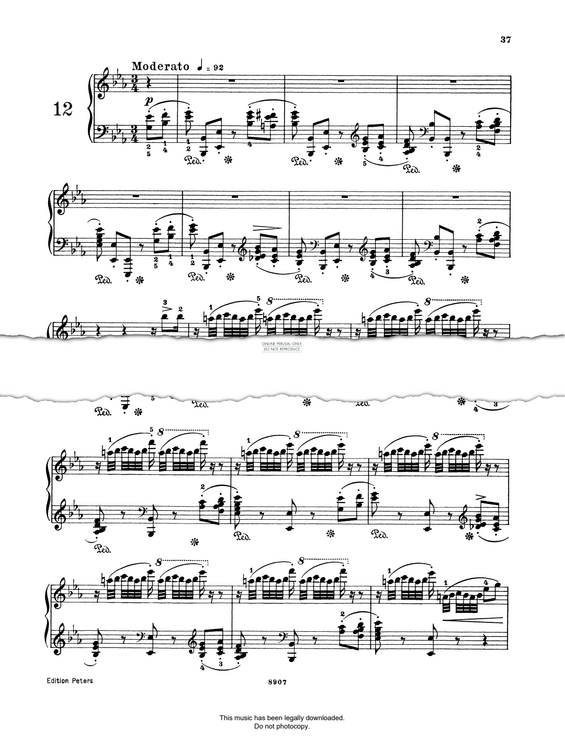 Produktbild zu: Moderato (Op. 105 No. 12)