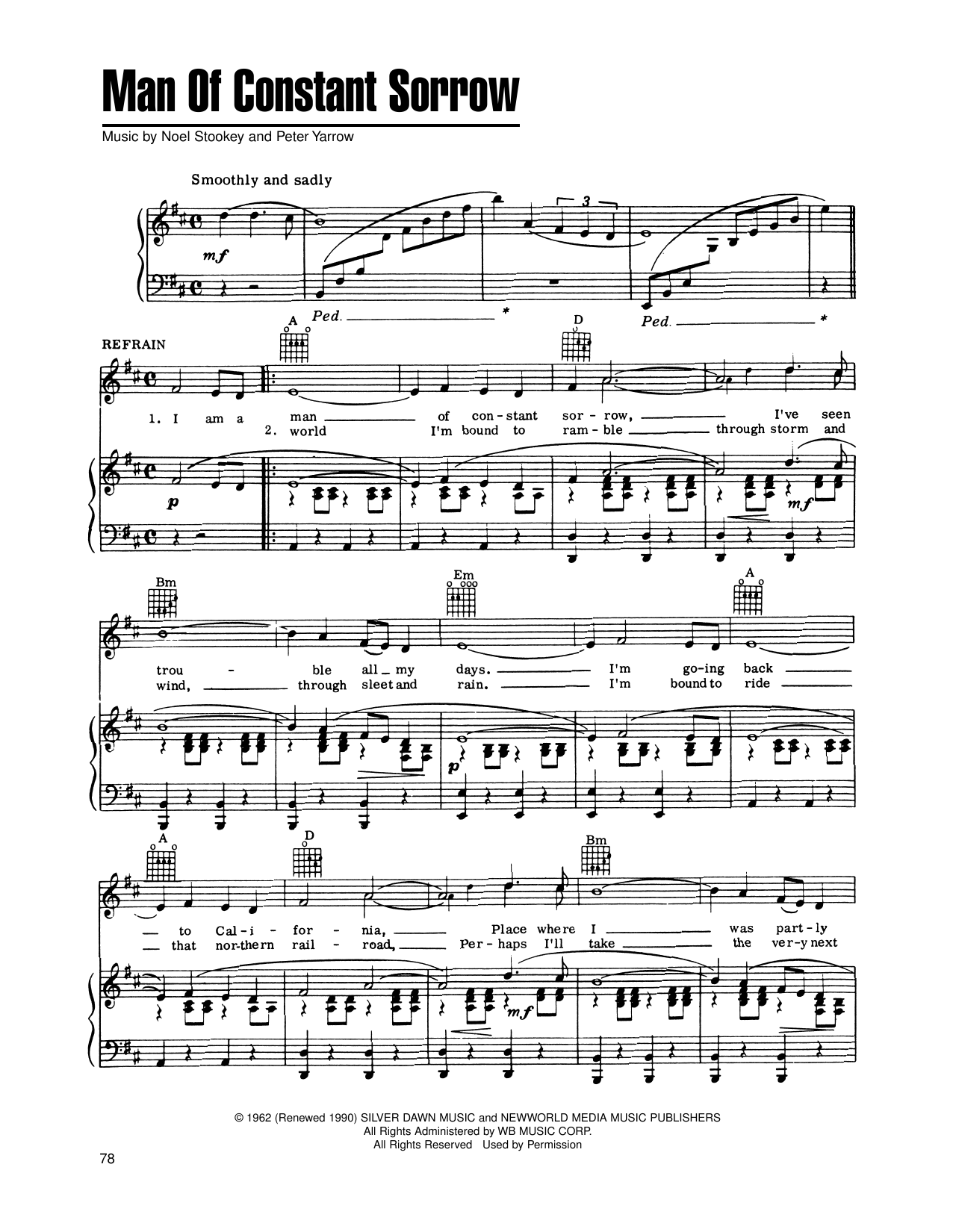 Produktgalerie: Seite 1 von 1 Man Of Constant Sorrow, Noel Stookey, Gesang, Gitarre, Klavier