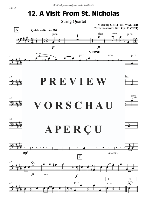 Produktgalerie: Seite 9 von 10 A Visit From St. Nicholas, , Streicher Quartett