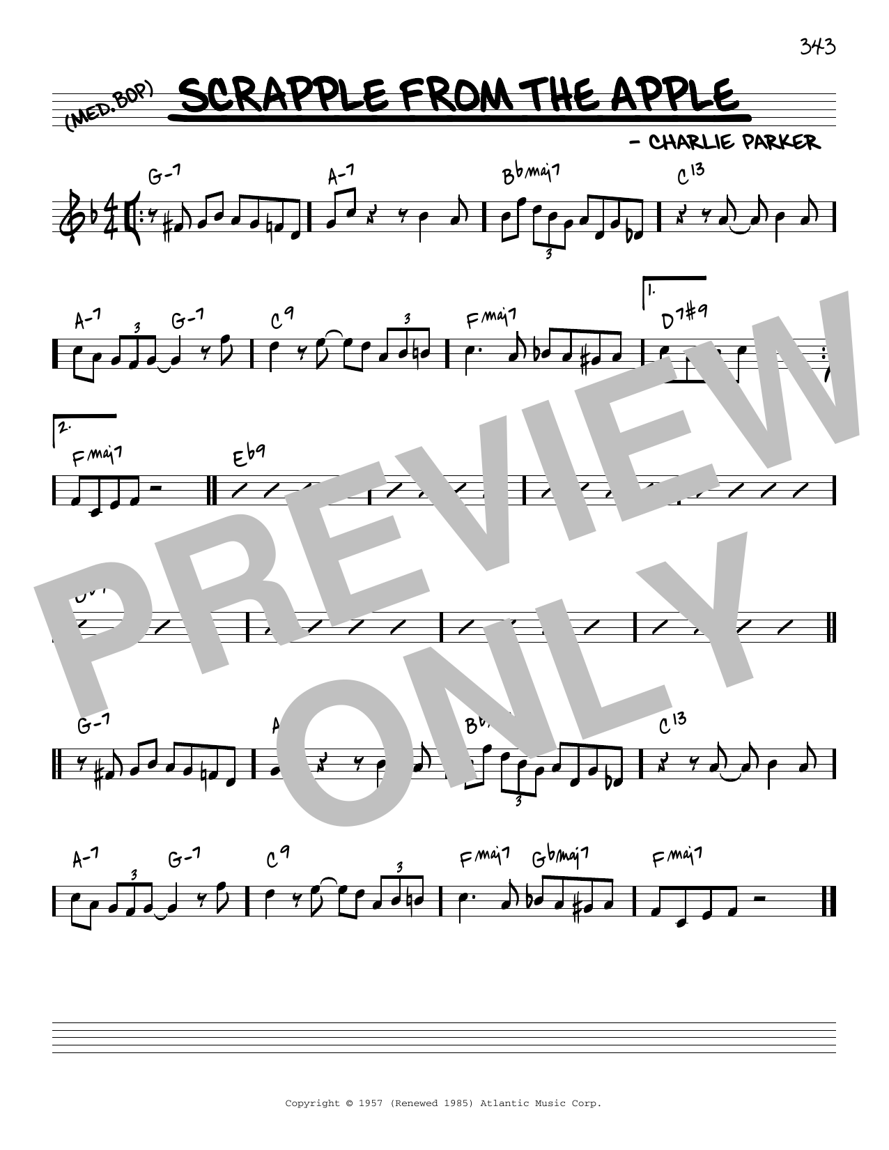 Produktbild zu:  Scrapple From The Apple [Reharmonized version] (arr. Jack Grassel) - Charlie Parker