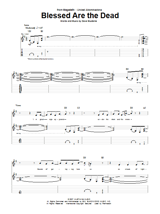 Produktgalerie: Seite 1 von 1 Blessed Are The Dead, Megadeth, Gitarre