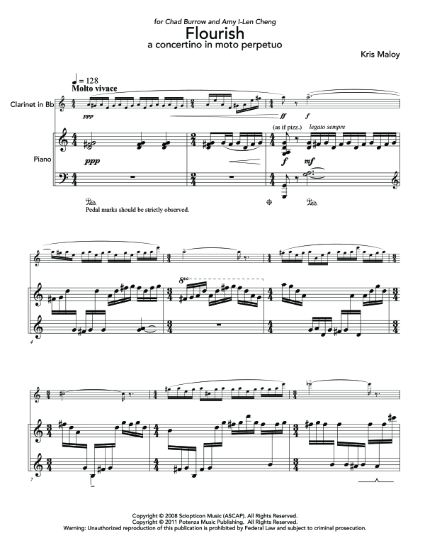 Product gallery: Page 1 of 11 Flourish, , (clarinet in Bb and piano)