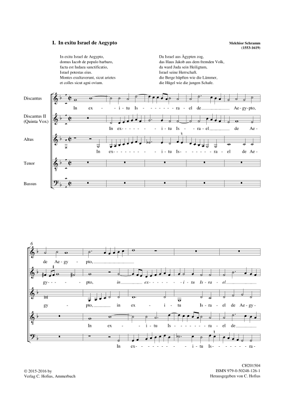 Produktgalerie: Seite 1 von 11 Cantiones Selectae (1606), , Gemischter Chor 5-8 stimmig