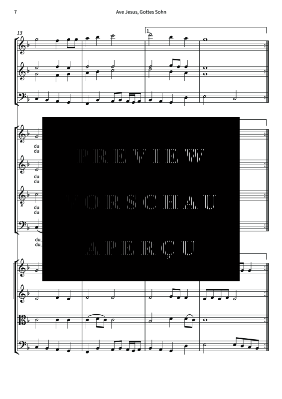 gallery: Ave Jesus, Gottes Sohn, , (mixed choir, soli and strings)