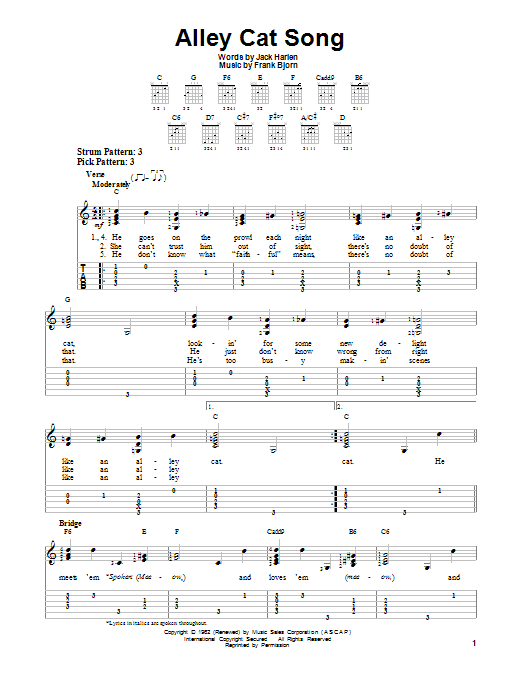 Produktbild zu: Alley Cat Song