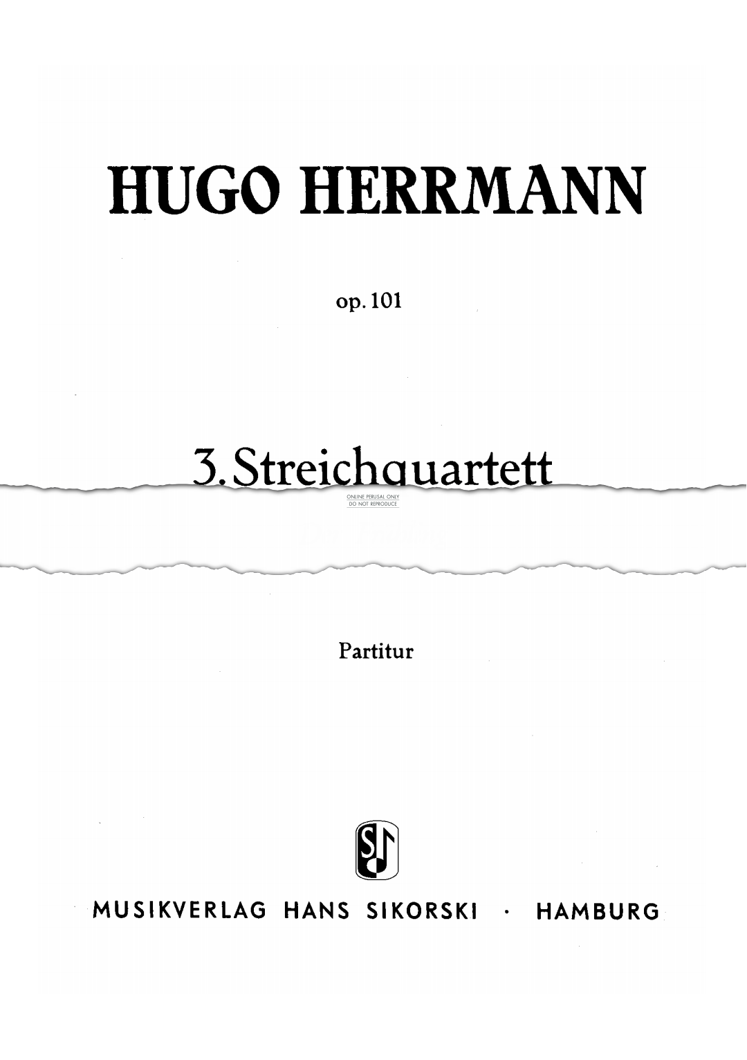 Product picture to: String Quartet No. 3