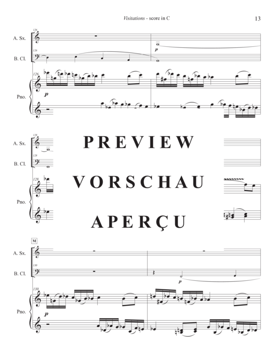 Product gallery: Page 17 of 21 Visitations from the Dark , , (alto saxophone, bass clarinet and piano)