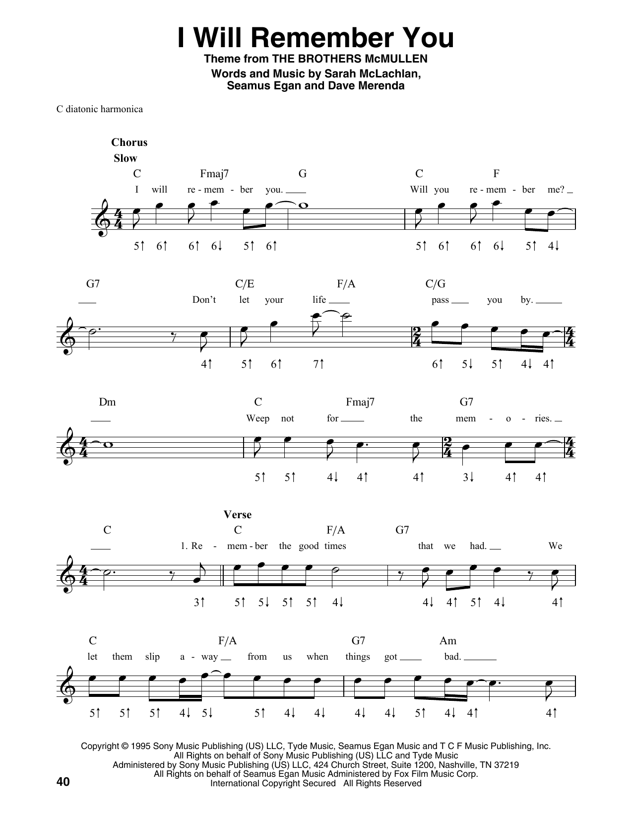 Product gallery: Page 1 of 1 I Will Remember You, Sarah McLachlan