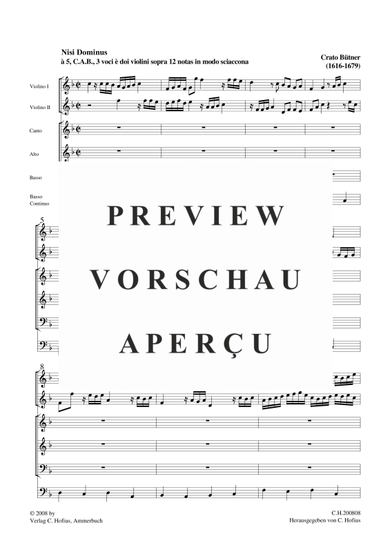 gallery: Nisi Dominus , , (Gemischtes Ensemble SAB, 2x Violine und BC)