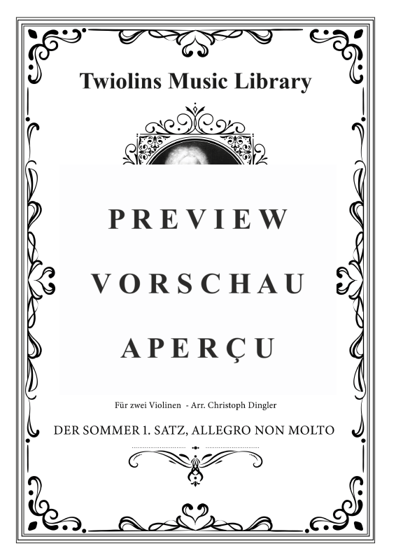 Produktgalerie: Seite 2 von 10 Die vier Jahreszeiten, Konzert Nr. 2 - Der Sommer - 1. Allegro non molto, The Twiolins, (Duett 2x Violine)