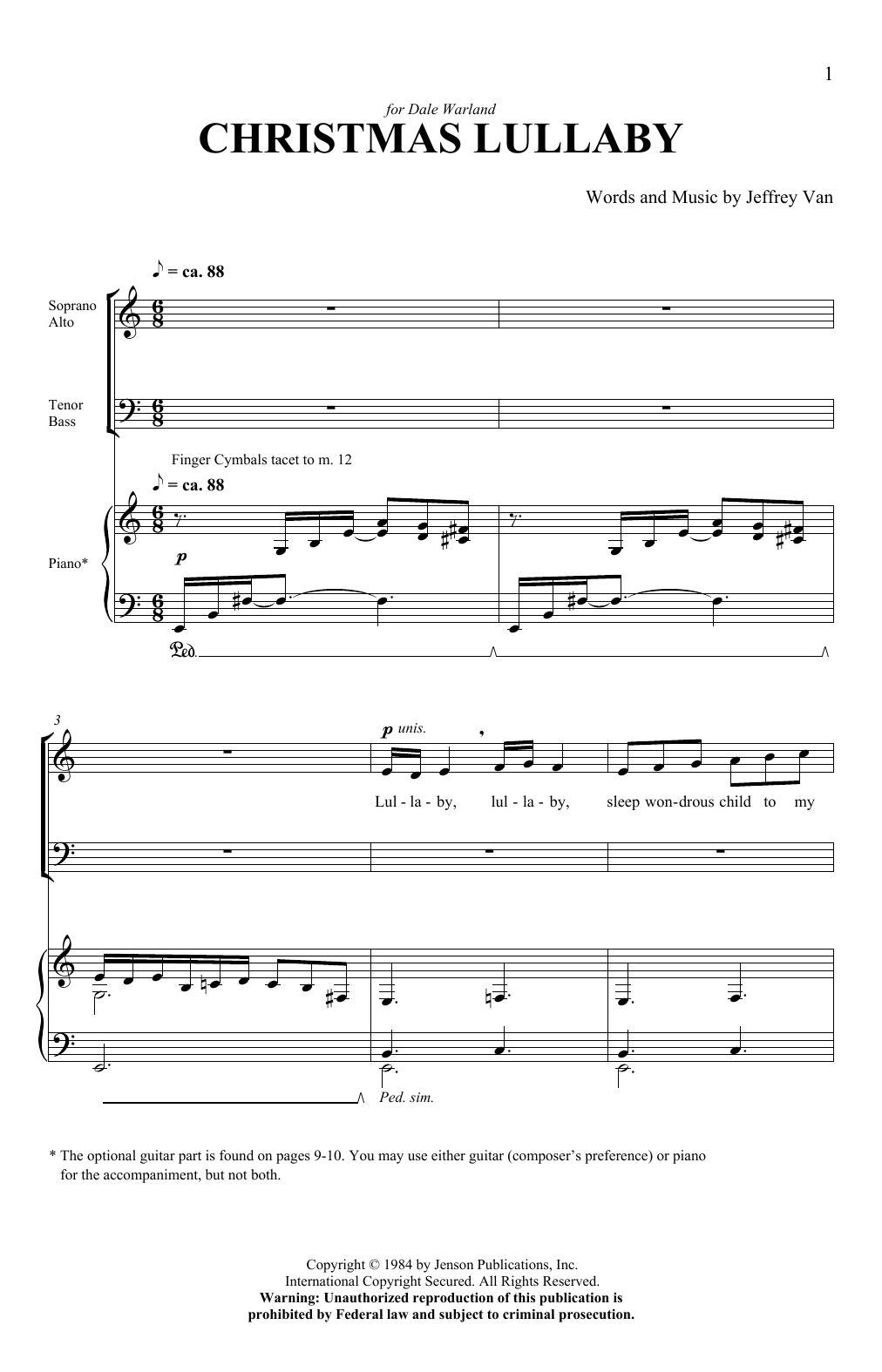 Product gallery: Page 1 of 1 Christmas Lullaby, Jeffrey Van
