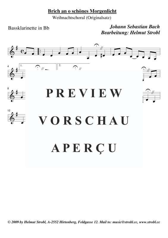 gallery: Brich an oh schönes Morgenlicht, , Klarinettenquartett