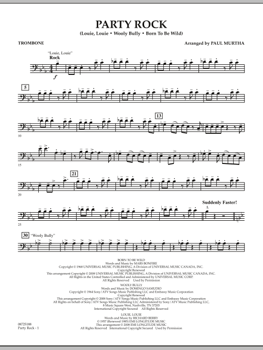 Produktgalerie: Seite 1 von 1 Party Rock - Trombone, Paul Murtha, Ensemble