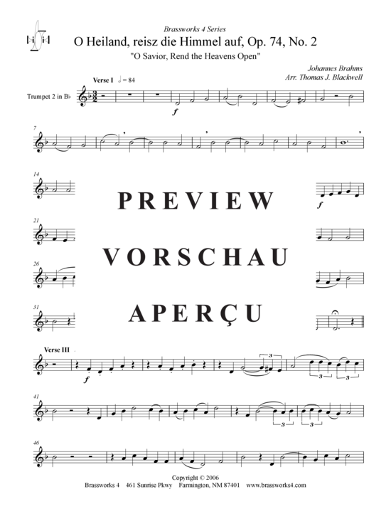 gallery: O Heiland reiss die Himmel auf (2xTromp in B, Horn in F (Pos) , , (2xTromp in B, Horn in F (Pos), Pos)