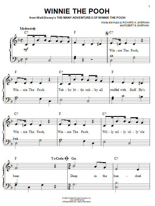 Produktbild zu: Winnie The Pooh (from The Many Adventures Of Winnie The Pooh)