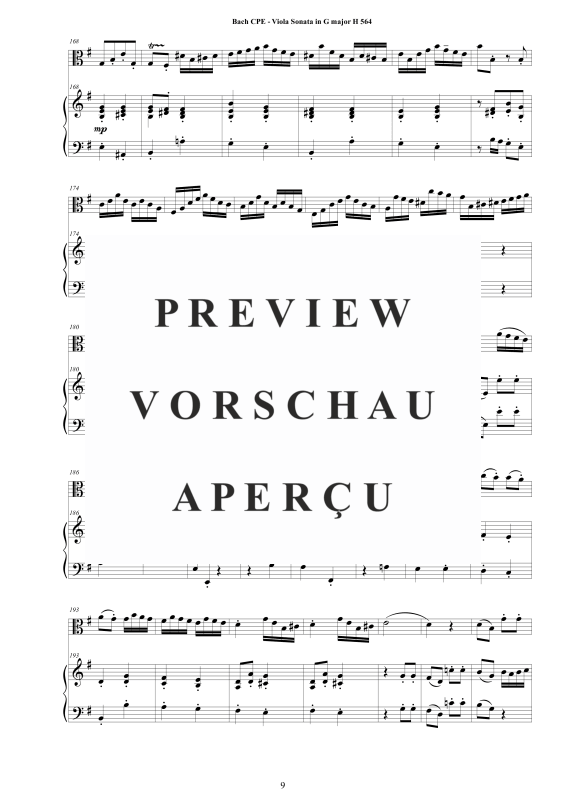 Product gallery: Page 10 of 11 Viola Sonata in G-Dur H564, , Viola and Piano/Harpsichord