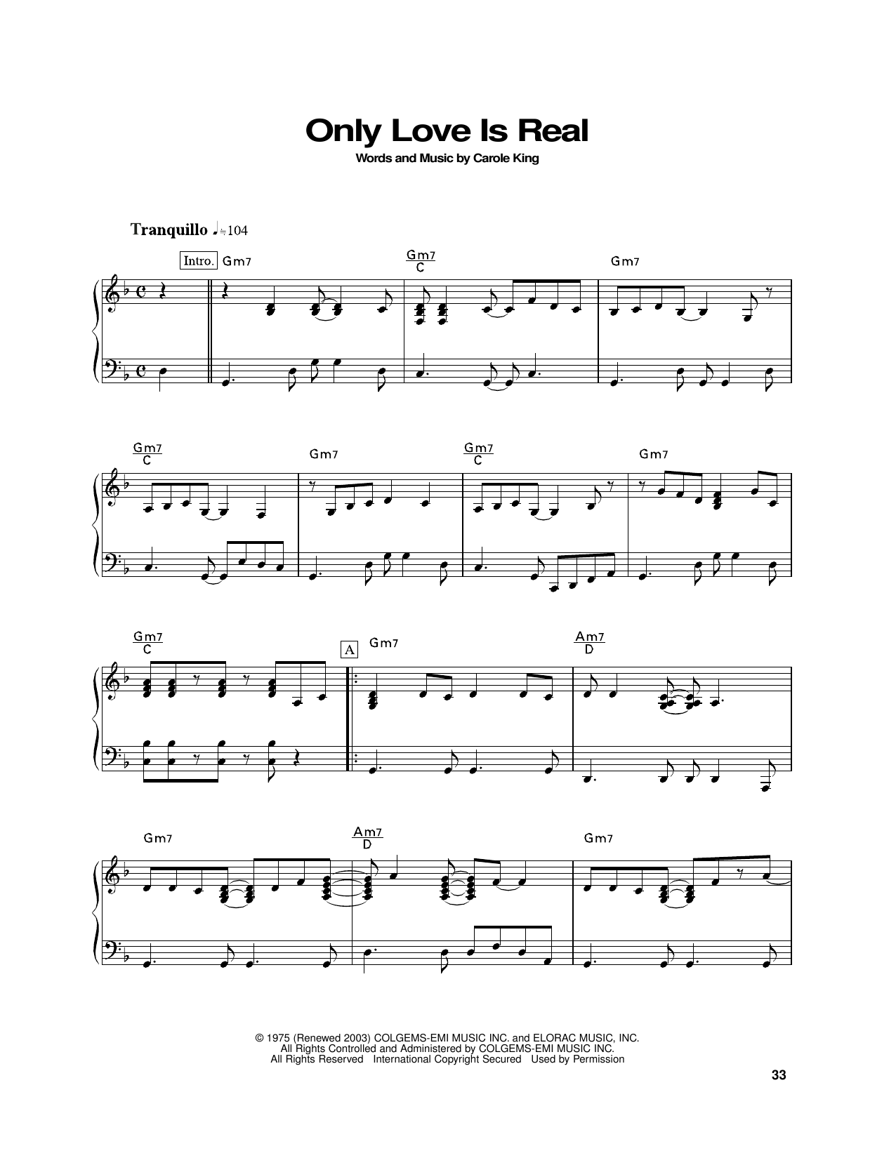 Produktgalerie: Seite 1 von 1 Only Love Is Real, Carole King, Klavier