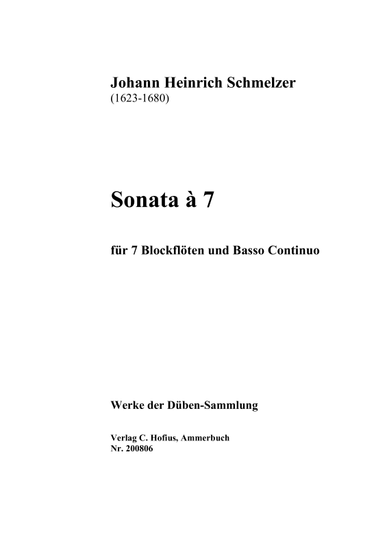 Produktbild zu: Sonata à 7 (Partitur und Stimmen)