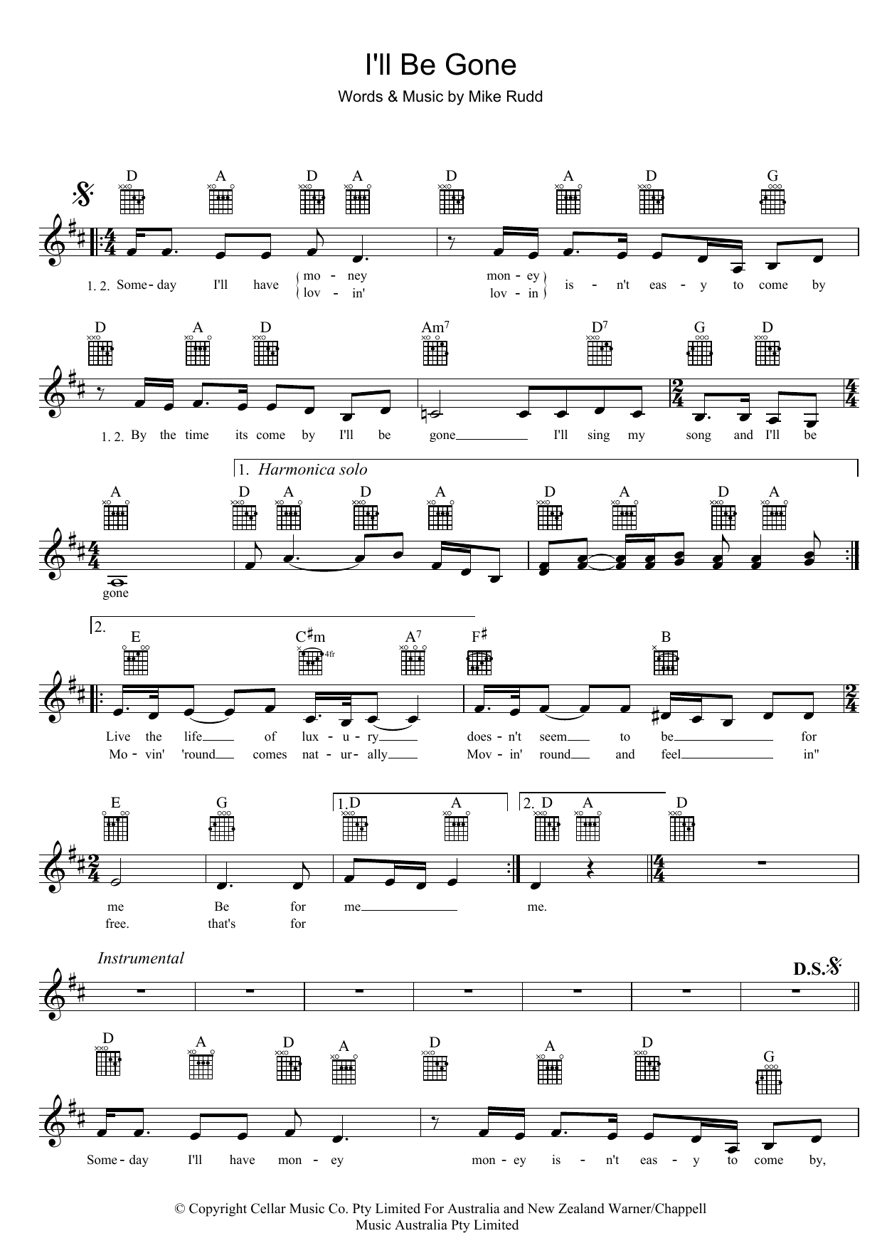 Produktgalerie: Seite 1 von 1 I'll Be Gone, Spectrum, Melodieinstrument
