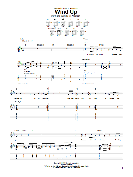 Produktgalerie: Seite 1 von 1 Wind Up, Jethro Tull, Gitarre