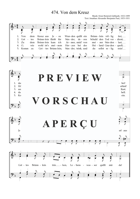 Produktbild zu: Von dem KreuzErnst Heinrich Gebhardt