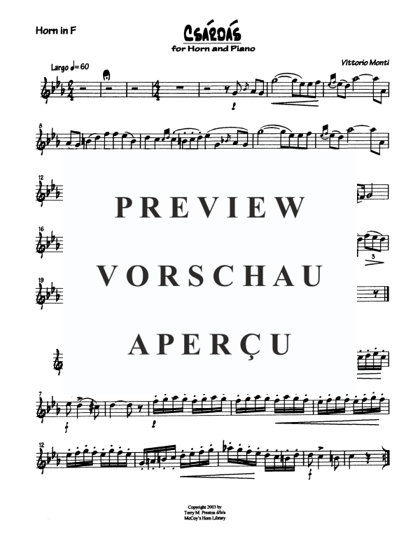 Product gallery: Page 10 of 11 Czardas, , Horn In F and Piano