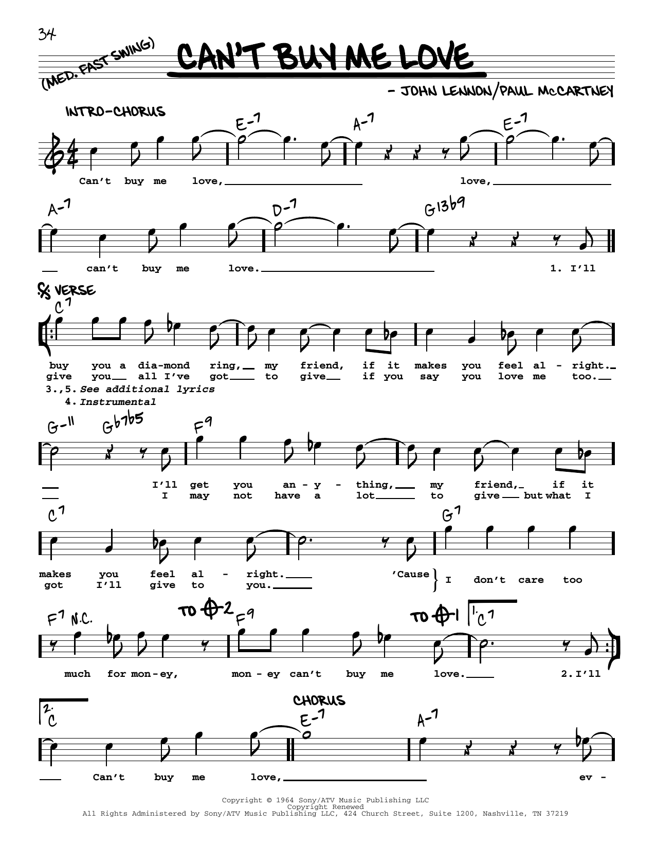 Produktbild zu: Can't Buy Me Love [Jazz version]